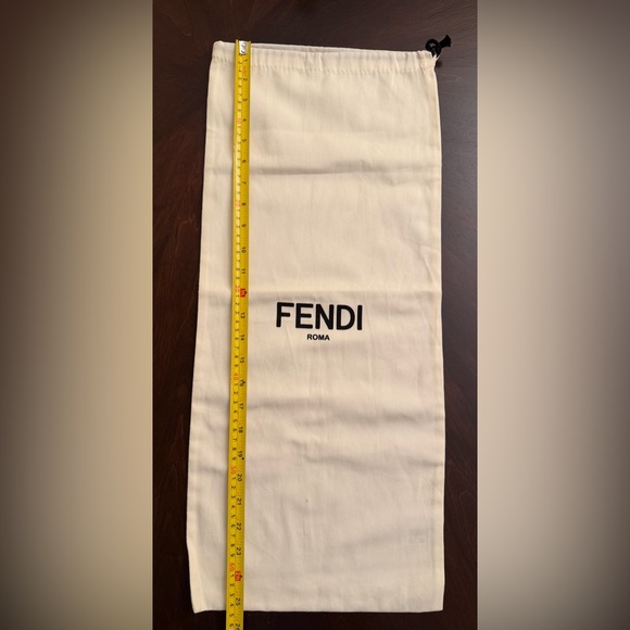 Fendi Accessories - Fendi Cream Dust Bag with Black Logo 25”x11”